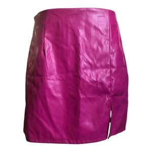 🩷Pink Leather Skirt🩷